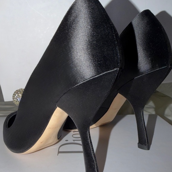 Dior Black Heels with Crystal Accents - Picture 5 of 9